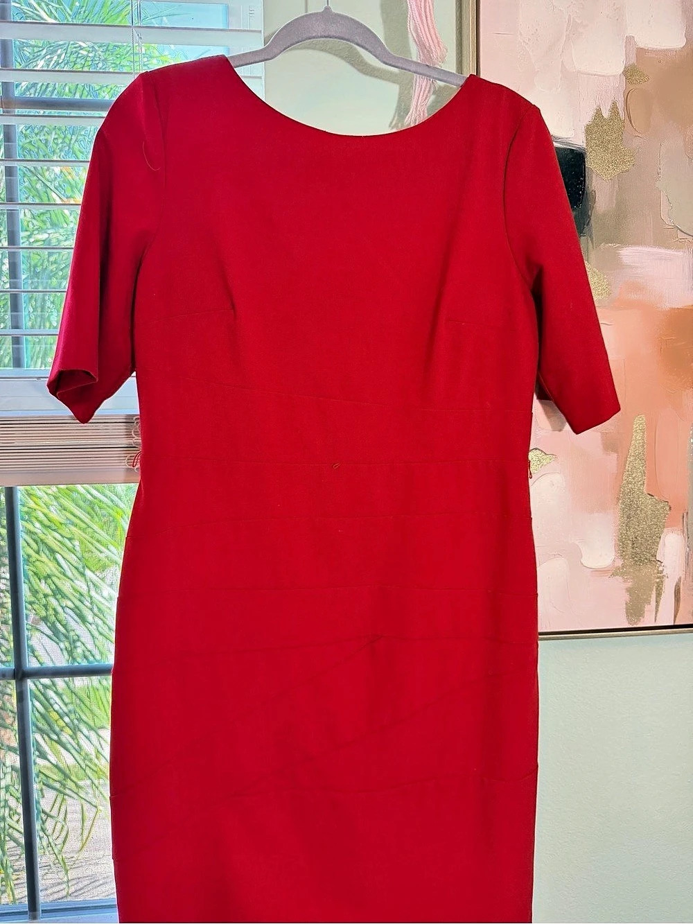 AGB DRESS Red Midi Size 12 Like New